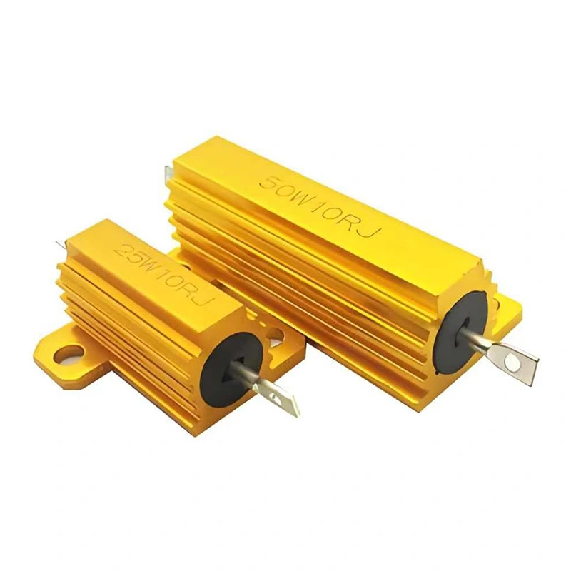 Resistor revestido de alumínio dourado
